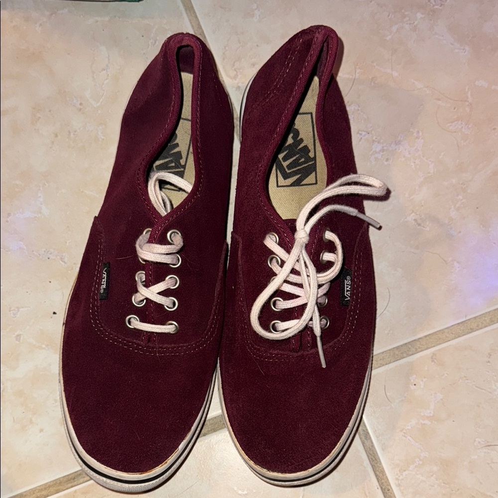 Vans Deep Red / Burgundy Lace-Up Shoes